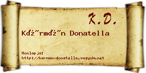 Kármán Donatella névjegykártya